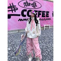 Skibear Original Ski Wear Set Pink 3L Laminated Warm Waterproof Windproof Single and Double Board Waterproof Ski Pants