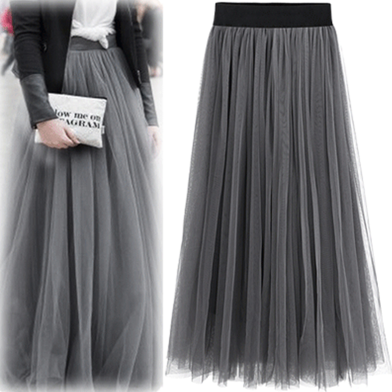 2026 Spring and Autumn New Product Plus Size Mesh Skirt Slimming Mid-Length Large Size Women's Mesh Pleated A-Line Flared Skirt 2026 Spring and Autumn New Product Plus Size Mesh Skirt Slimming Mid-Length Large Size Women's Mesh Pleated A-Line Flared Skirt