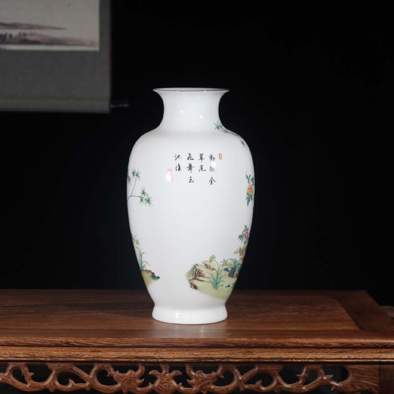 Jingdezhen phoenix vase colorful decorative porcelain ceramic furnishing articles furnishing articles sitting room reveals ark, new vase