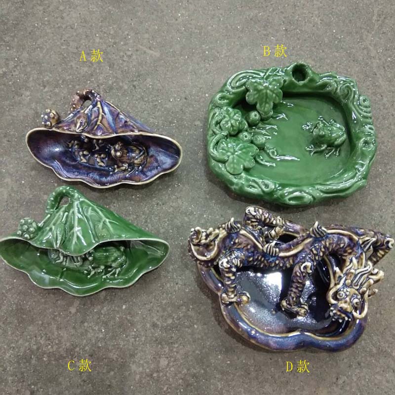 Jingdezhen porcelain frog writing brush washer art culture appeal bionic writing brush washer from four treasures appliance place ashtray