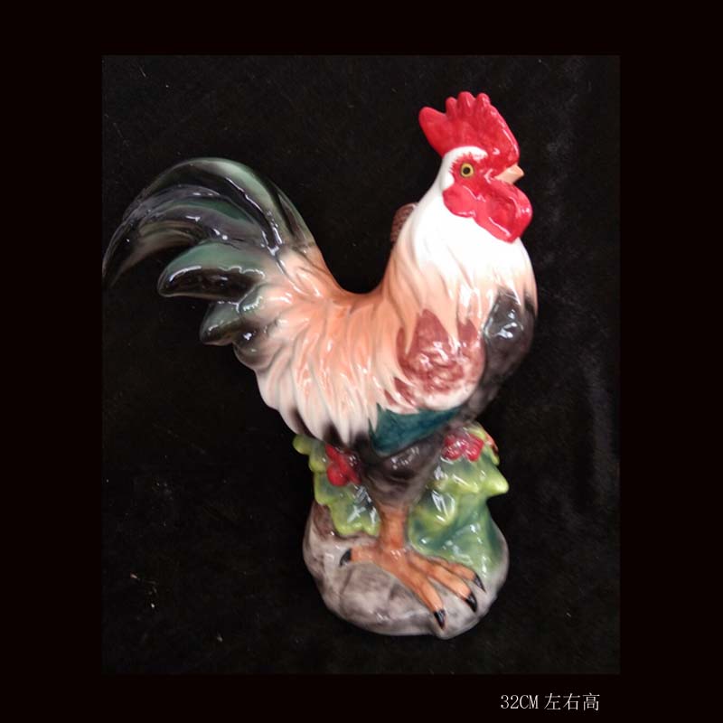 Jingdezhen ceramic rooster color porcelain rooster hen rooster furnishing articles auspicious rooster ceramic porcelain