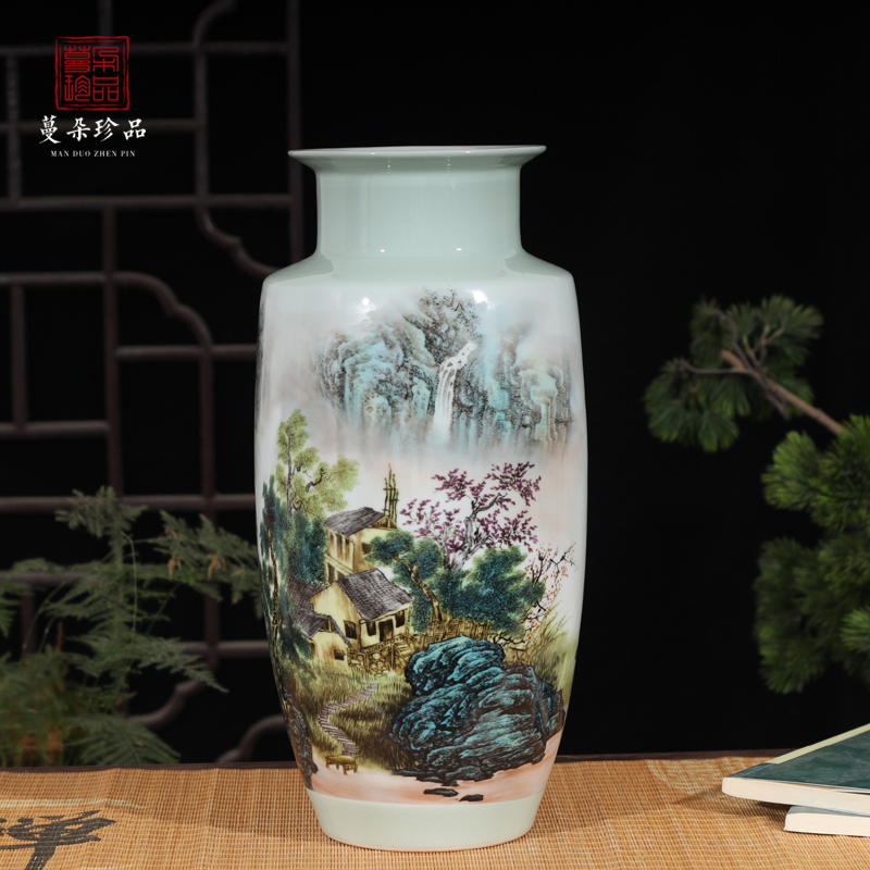 Jingdezhen Landscape Porcelain Large Pen Holder Small Quiver 35CM to 40CM