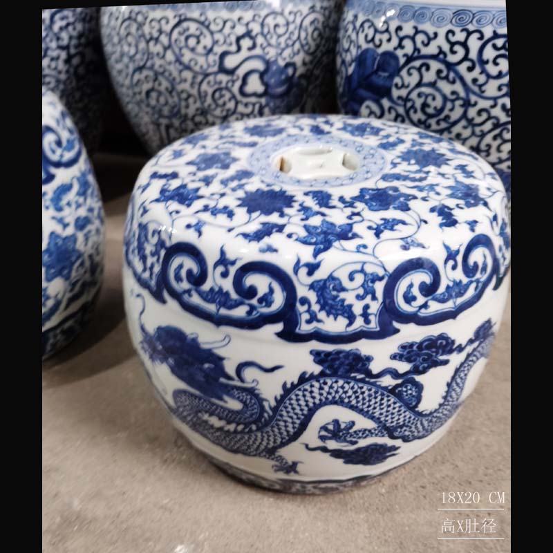 Jingdezhen porcelain who hand - made of hand - made porcelain garden porcelain who classical culture blue who