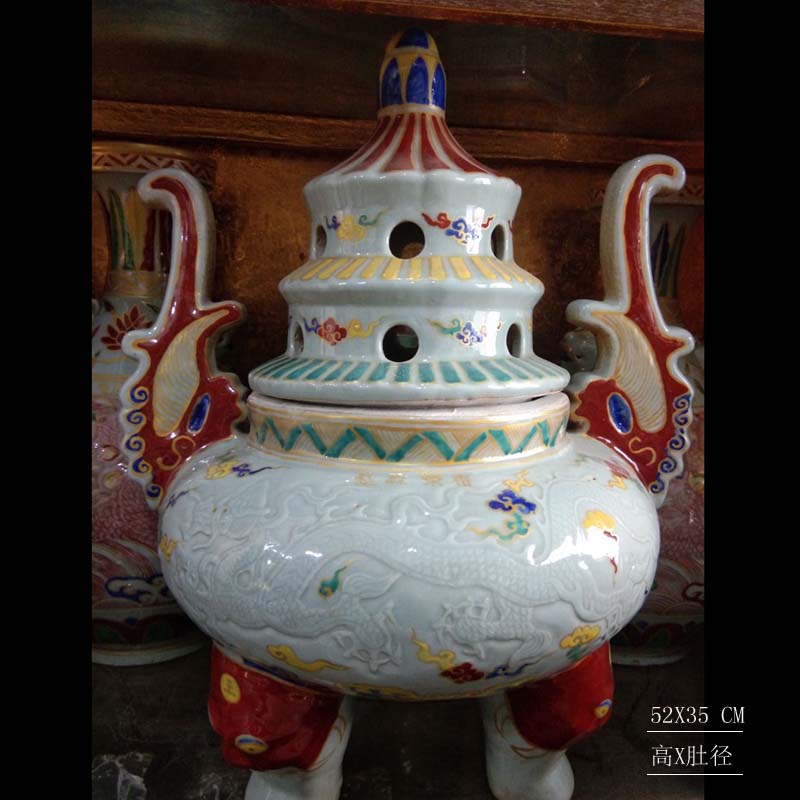 Archaize Ming xuande blue censer aromatherapy high classical jingdezhen porcelain mosquito incense buner porcelain incense buner