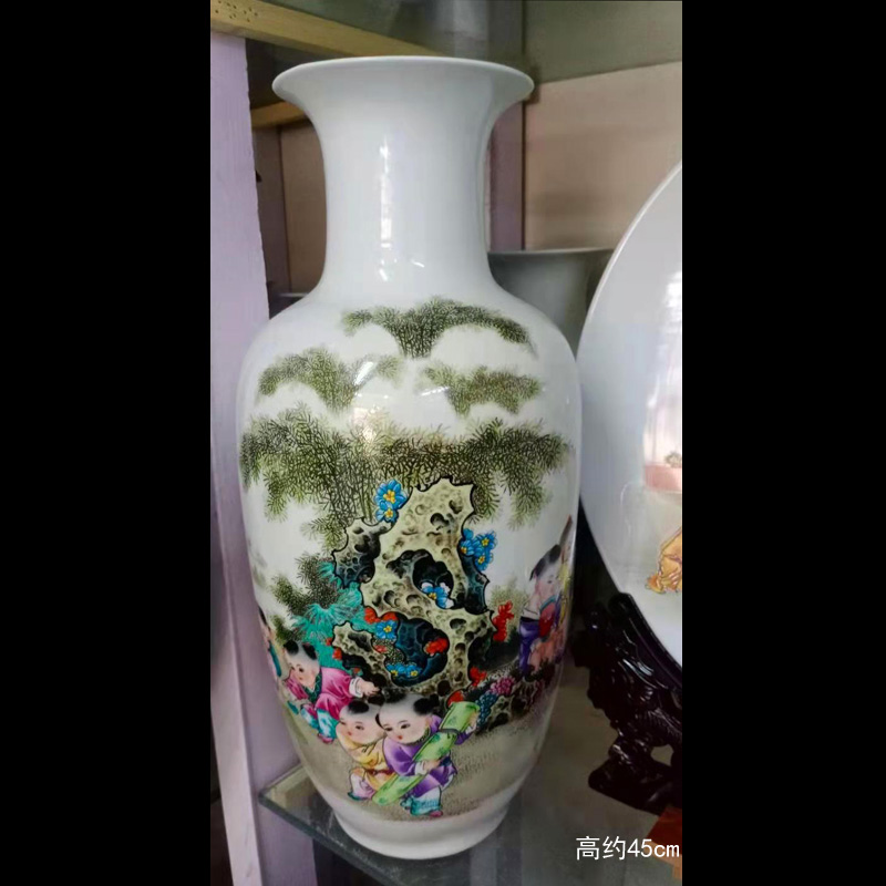 Jingdezhen colorful new home decoration ceramic furnishing articles sitting room with modern style to appreciate beautiful lad xiantao idea gourd bottle