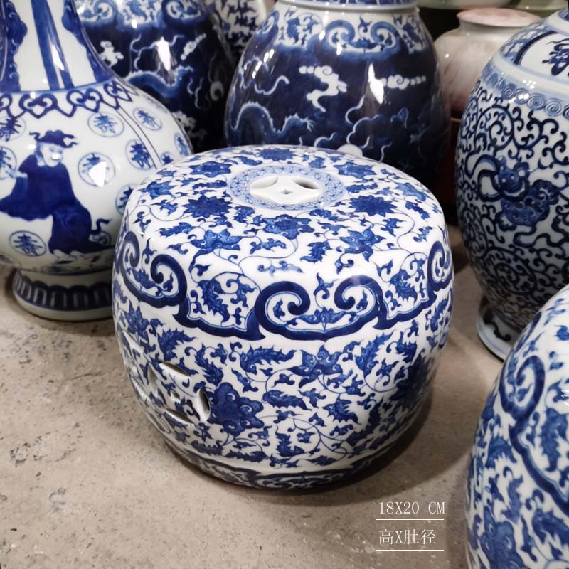 Jingdezhen porcelain who hand - made of hand - made porcelain garden porcelain who classical culture blue who