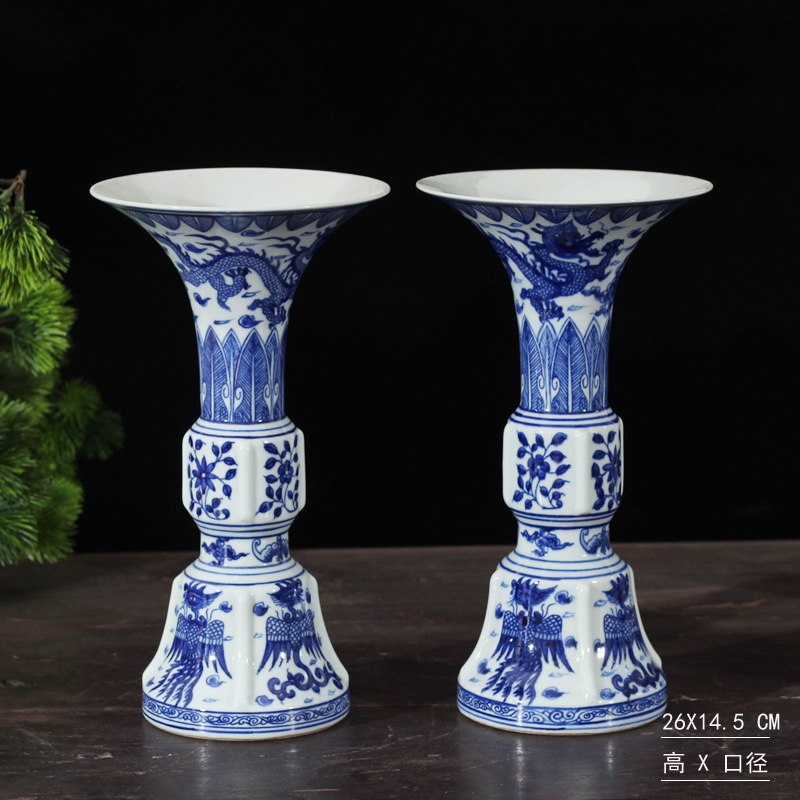 Jingdezhen 28 cm high five for temple buddhist temple consecrate five hand - made porcelain for gold glaze for five furnishing articles