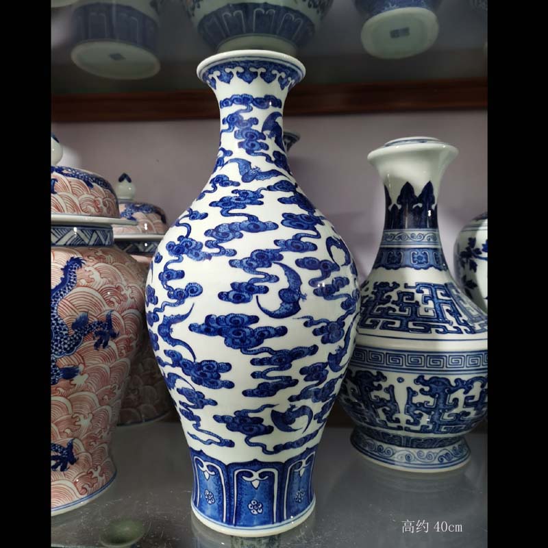 Jingdezhen fine high copy qianlong imperial style of high - grade bats celestial peach peach porcelain porcelain vase