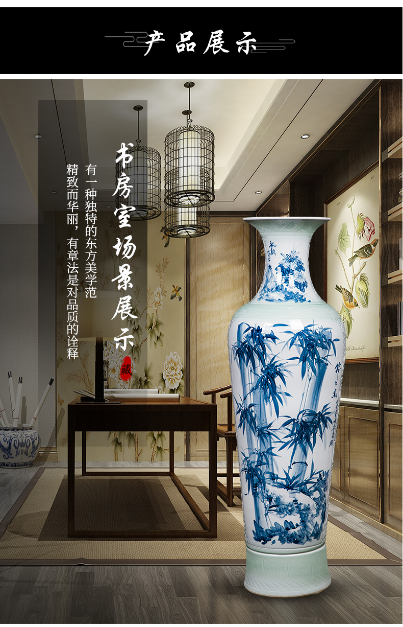 Jingdezhen hand - made furniture interior living room big vase hand - made porcelain gifts vase household decoration vase