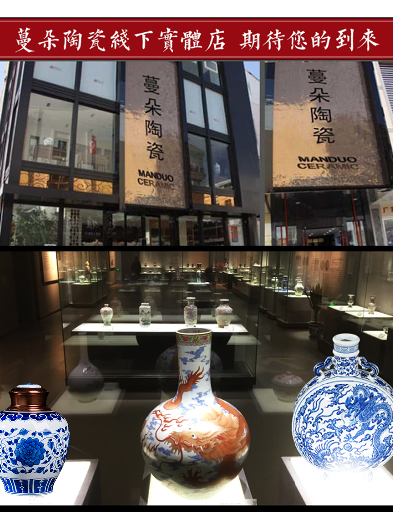 Jingdezhen porcelain masters celadon vase LeiYanGang famous porcelain vases pea green shadow blue porcelain vases, pure color bottle