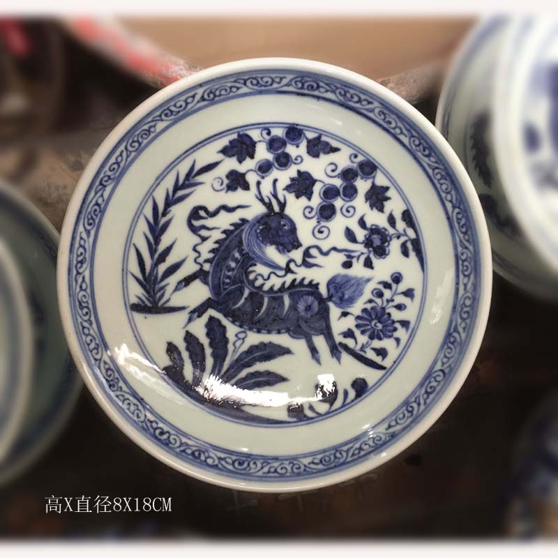 Jingdezhen hand - made 20 cm of of primitive simplicity compote Jingdezhen porcelain compote propitious grain porcelain bowl