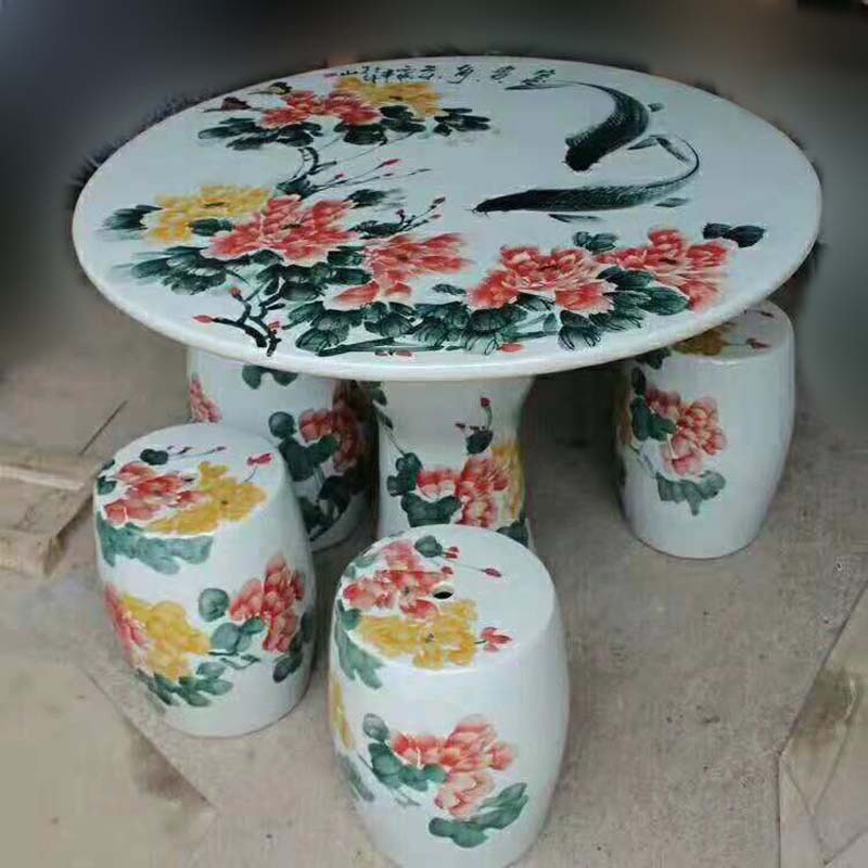 Jingdezhen ceramic hand - made lotus table porcelain table high - grade balcony garden anticorrosive prevent bask in frost to suit
