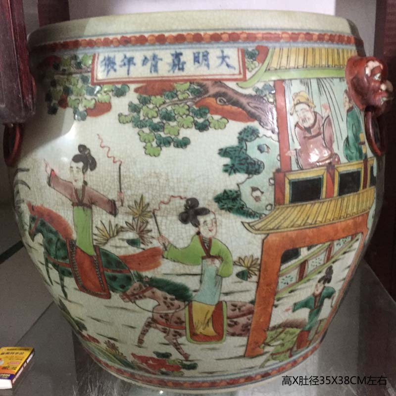 Jingdezhen dragon cylinder hand - made of hand - made archaize color wanli porcelain wanli porcelain imitation says Dr. Cylinder