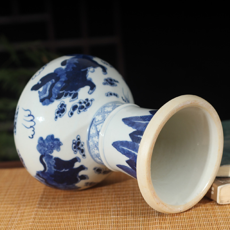 Jingdezhen 22 high five for blue and white temple LangHongJi red ceramic for glass flower vase with candlestick censer for cup five times