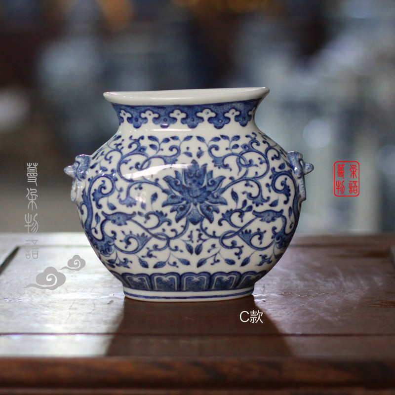 Jingdezhen painting boutique qianlong hanging elegant vase painting wall - mounted qianlong imperial porcelain vase