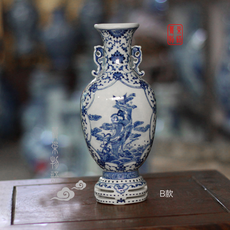 Jingdezhen painting boutique qianlong hanging elegant vase painting wall - mounted qianlong imperial porcelain vase