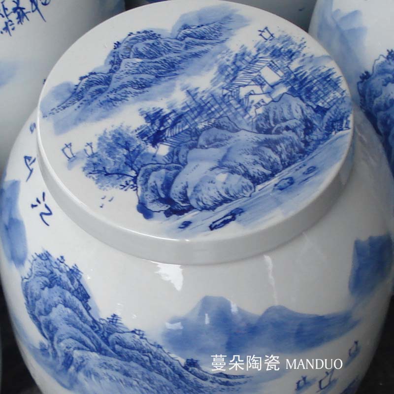 Pu 'er tea cake cover, the seventh, peulthai the high - grade ceramic art cover pot elegant and practical cover pot jingdezhen cover tank