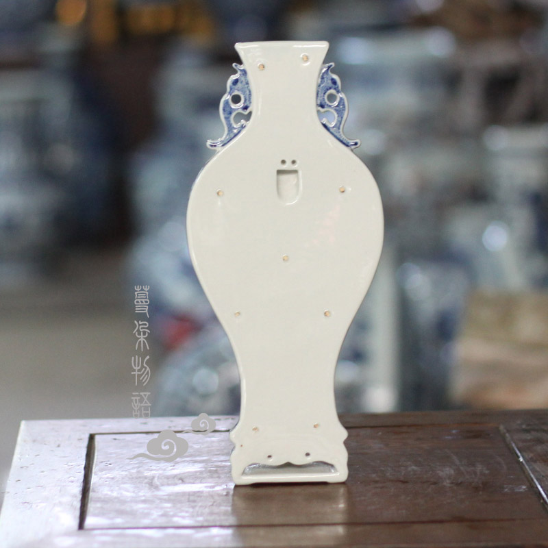 Jingdezhen painting boutique qianlong hanging elegant vase painting wall - mounted qianlong imperial porcelain vase