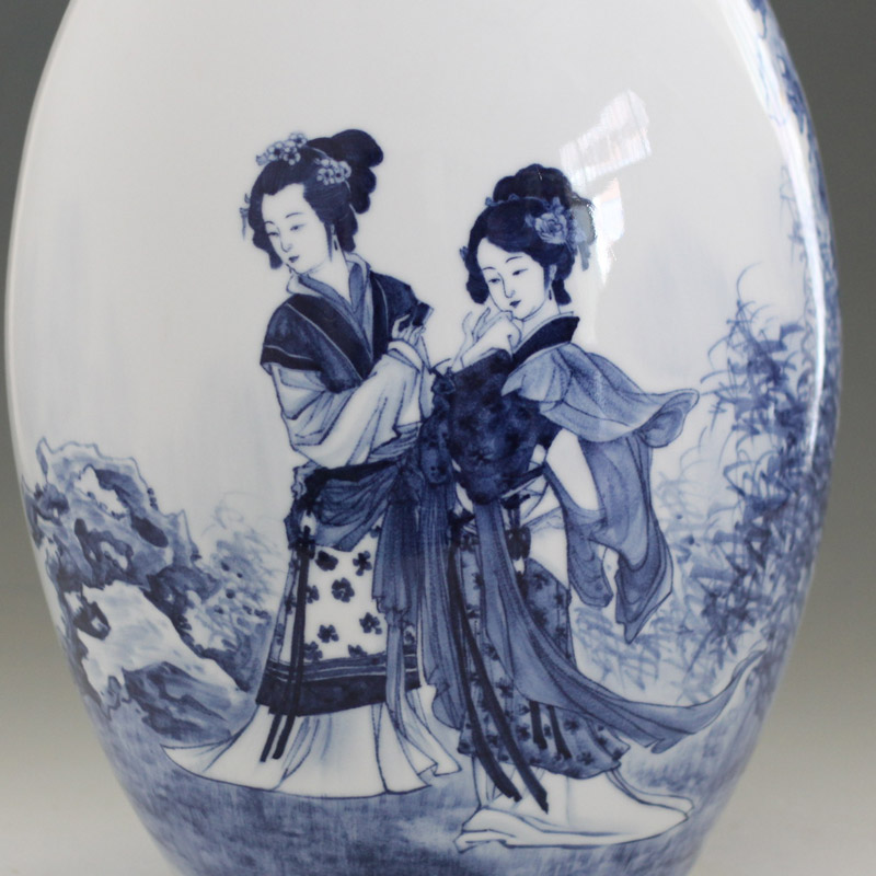 Three character big Joe cole beauty decorative vase jingdezhen hand draw up the mountain tiger tiger vase