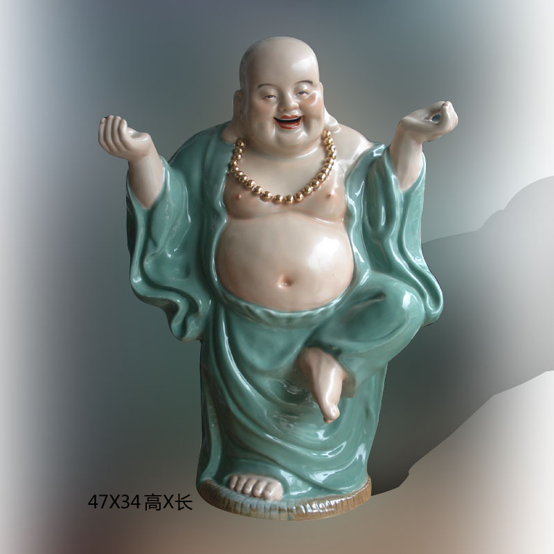 Jingdezhen merrily merrily its porcelain place god of wealth Buddha home furnishing articles make porch greeter its