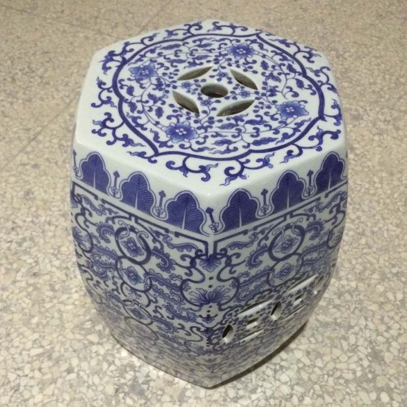 Jingdezhen ceramic hexagonal polygon classical porcelain who archaize ceramic porcelain who garden who
