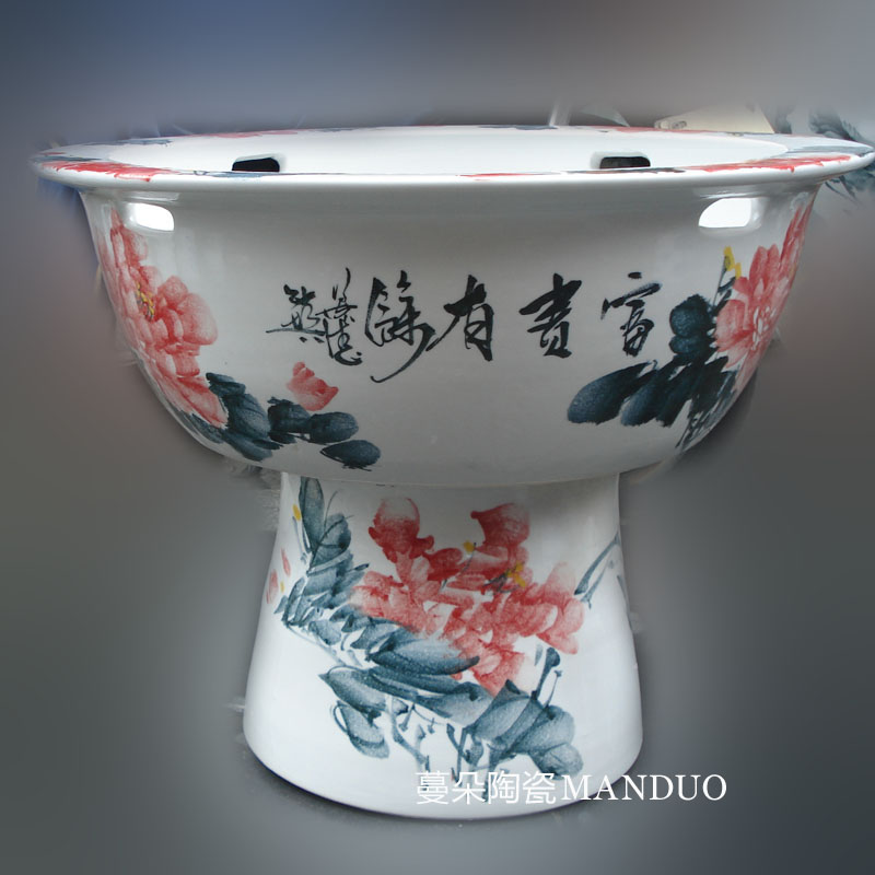 High - grade environmental ceramic porcelain VAT High raise fish a goldfish bowl lotus pond lily ceramic porcelain crock