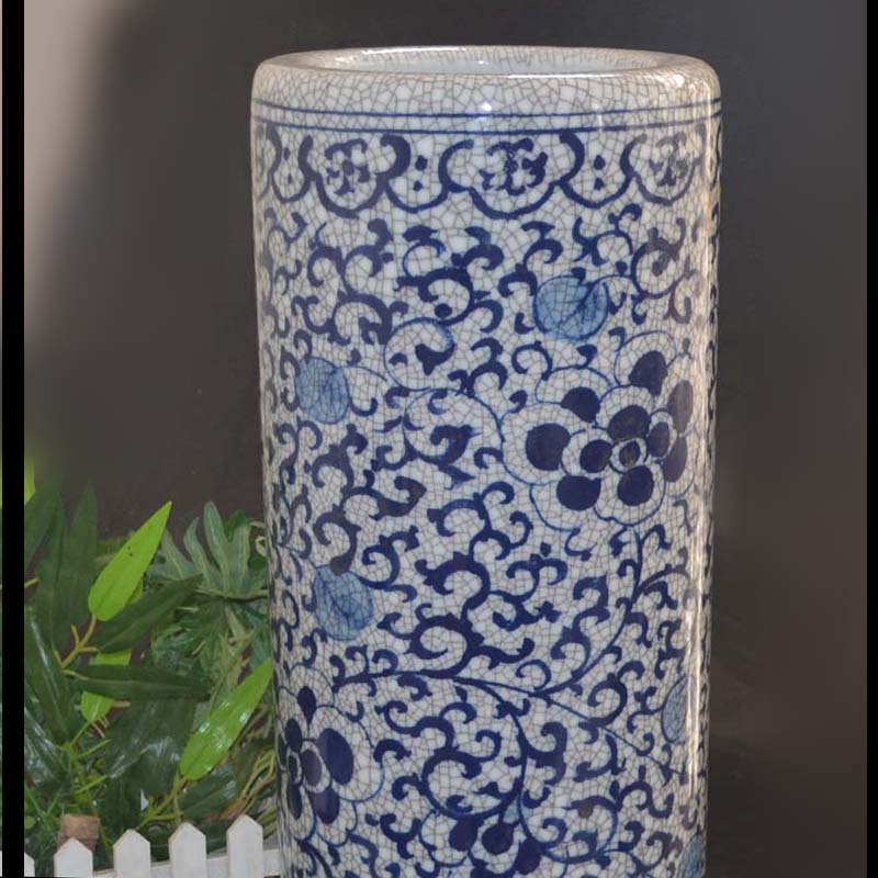 Open the slice of jingdezhen porcelain of crack quiver and calligraphy receive a porcelain decoration quiver sitting room hall umbrella receive barrels