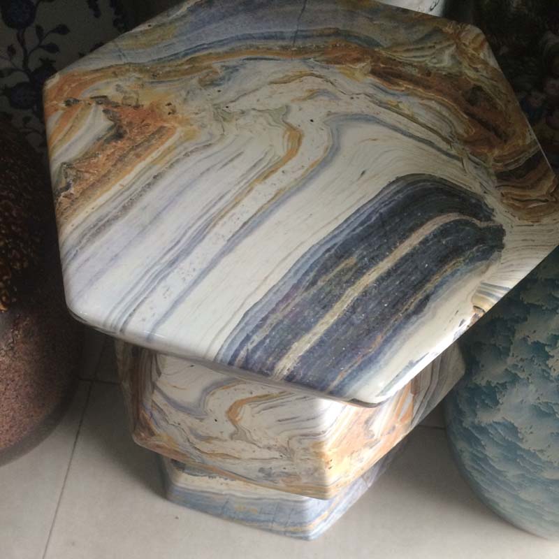 Jingdezhen imitation marble circular special - shaped ceramic who color ceramic glaze is suing park adult who