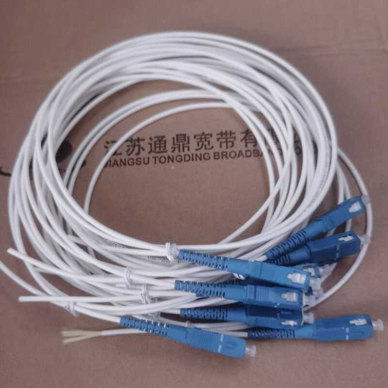 Telecom-Grade Sc Pigtail, Single-Mode Single-Core Round, Single-Ended Single-Core 1m 100 Pieces, Square Head, Not Fiber Optic Cable