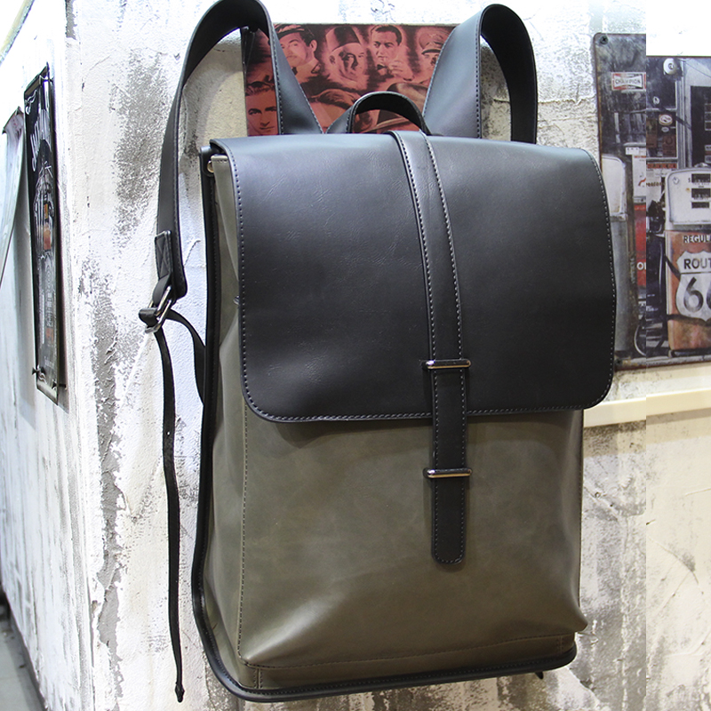 2022 new men's plaid backpack daily trend double color matching backpack large capacity student school bag casual bag