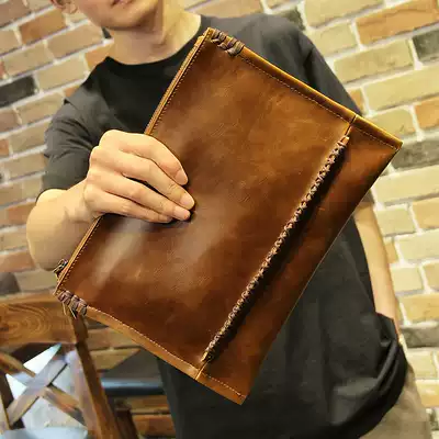 Men's bag 2021 new fashion men's handbag clutch bag men's Korean version of the trend casual men's bag envelope bag