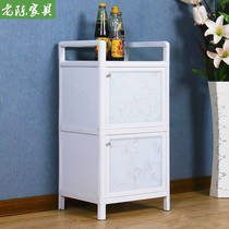 Storage cabinet simple aluminum alloy small cabinet locker multifunctional household cupboard kitchen cabinet floor storage cabinet