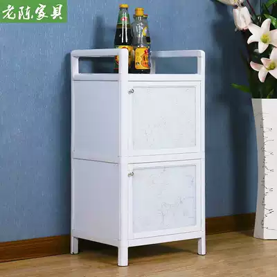Storage cabinet Simple aluminum alloy small cabinet storage cabinet multi-function household bowl and plate cabinet Kitchen overall cabinet floor storage cabinet