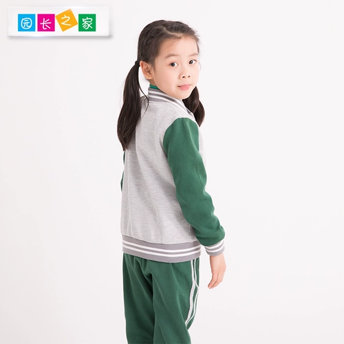 Спортивная осенняя зеленая хлопковая бейсбольная форма для раннего возраста, комплект, семейный стиль