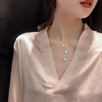 Korean Temperament 8 Mango Star Necklace Women Lock Bone Chain Web Red Minimalist Personality Neck Chain Small Crowd Design Tide Light Extravagant Ornament