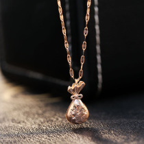 Lucky bag choker does not fade tide good luck coin bag pendant female tide ins personality summer necklace female