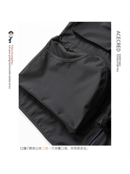 钓鱼背心马甲男外套爸爸春秋装马夹坎肩中老年人男装爷爷无袖外套