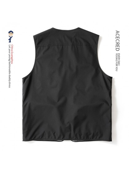 钓鱼背心马甲男外套爸爸春秋装马夹坎肩中老年人男装爷爷无袖外套