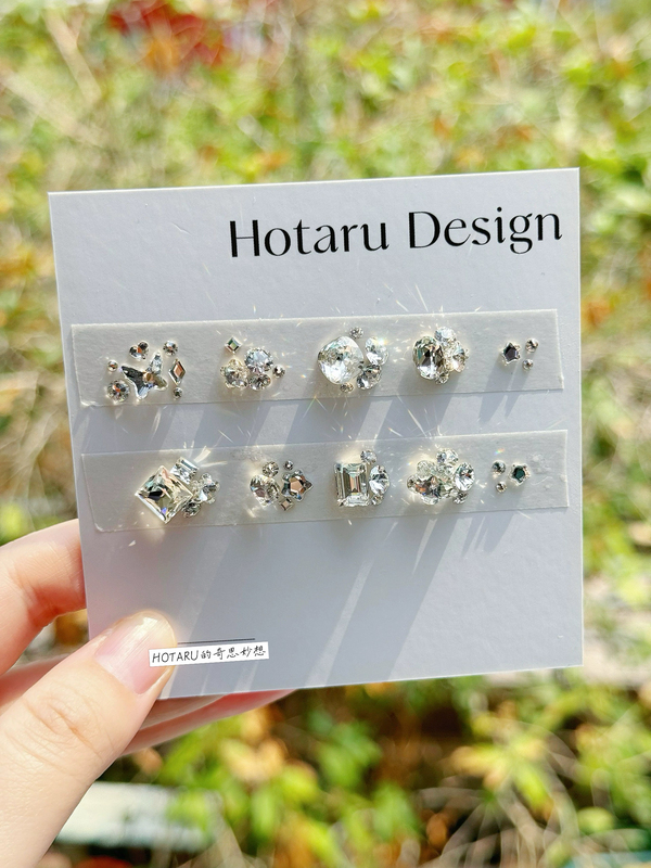 Swarovski Nail Art Diamond Material Pack 001 Pure White Quanhua Diamond Pack Small Diamond Gem Box Pure White Past