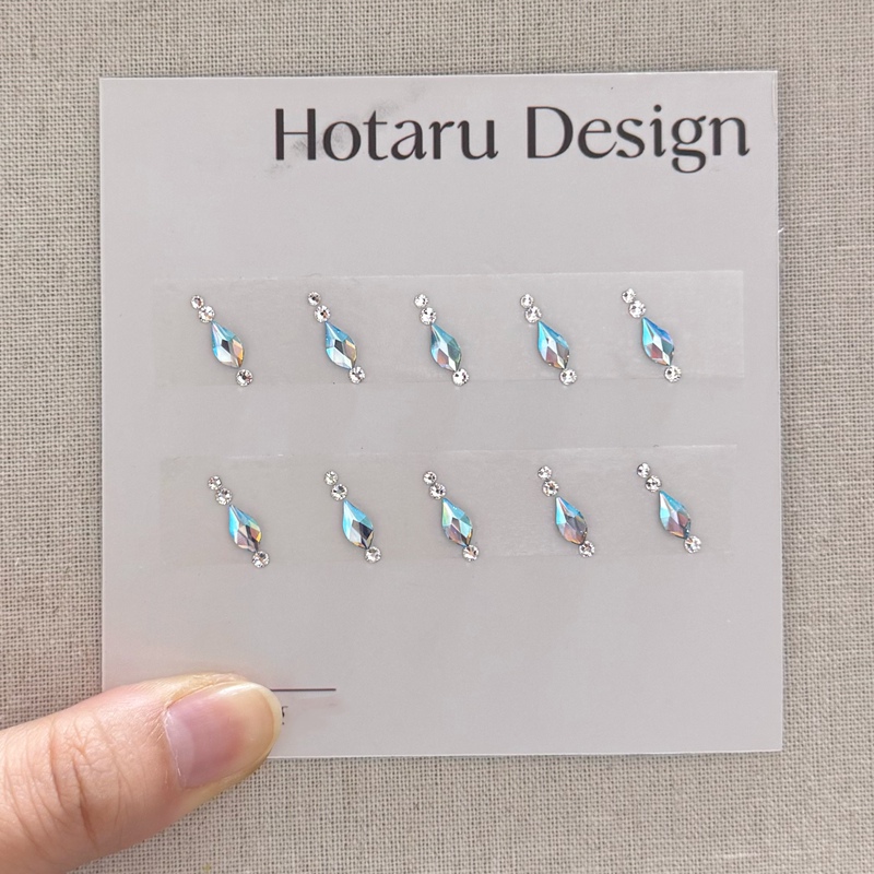 Swarovski Nail Art Rhinestone Material Pack, Simple Daily Tear-Shaped Nail Art Small Rhinestones, Hotaru