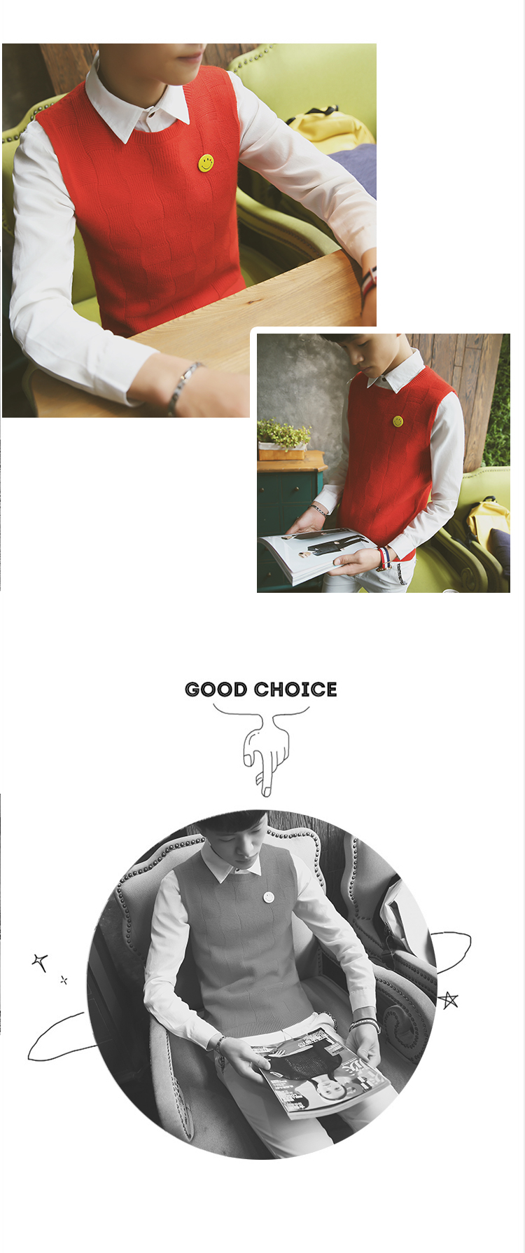 Débardeur homme Woolen gilet pour automne - Ref 1598562 Image 22