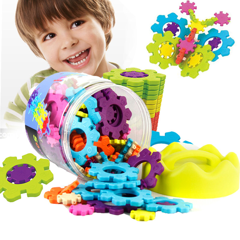 Sovo Snowflake Young Child Parquet Building Blocks Large Horn Thickened 1-4-year-old baby Puzzle Assembly Toy
