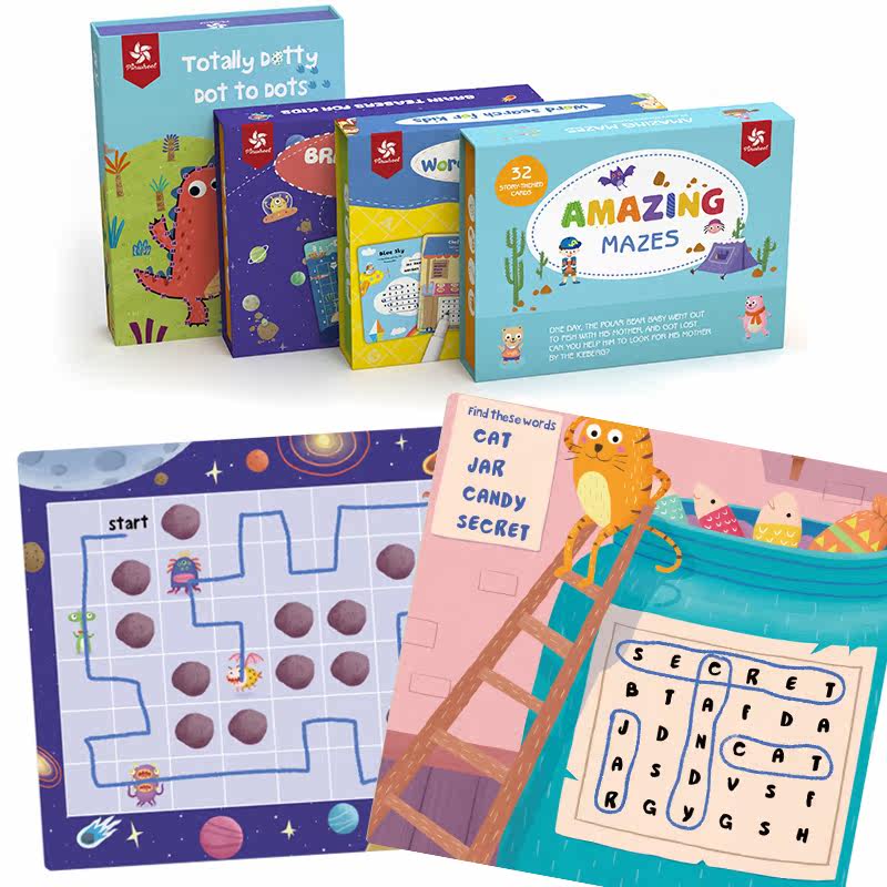 Pinwheel children Early teaching flashcards Sharp Swerve Digital Card Maze of Repeated Wipe of Puzzle Toys