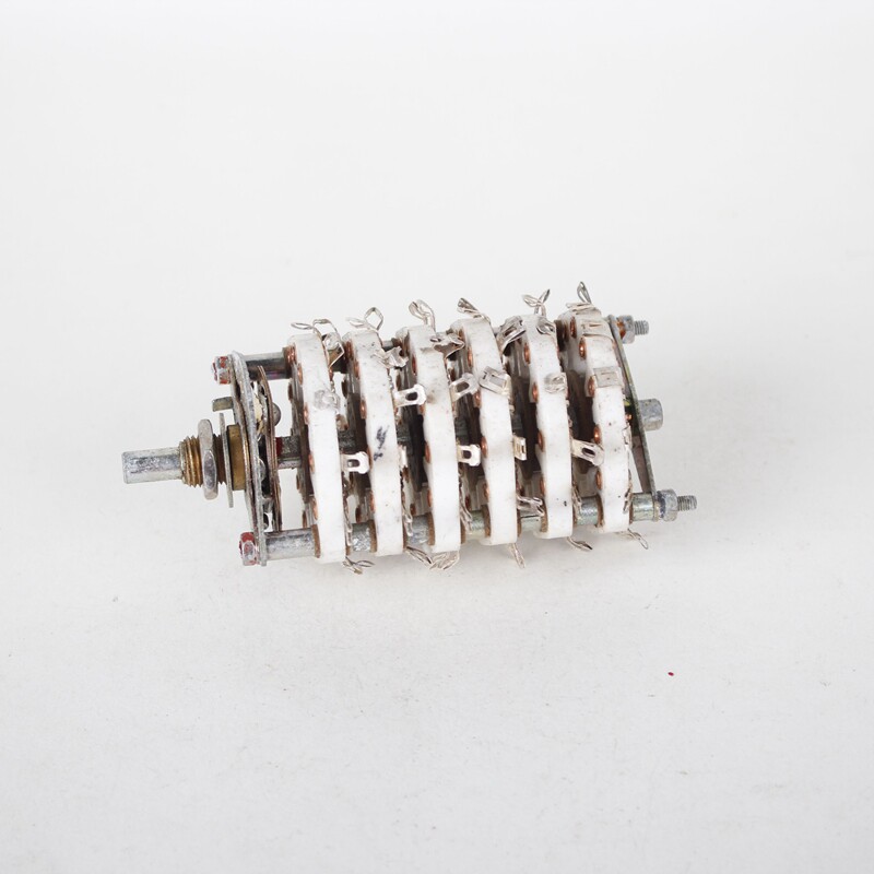 New stock 6 layers screwed 10 down to 11-gear silver plated copper band switch ceramic rotary switch