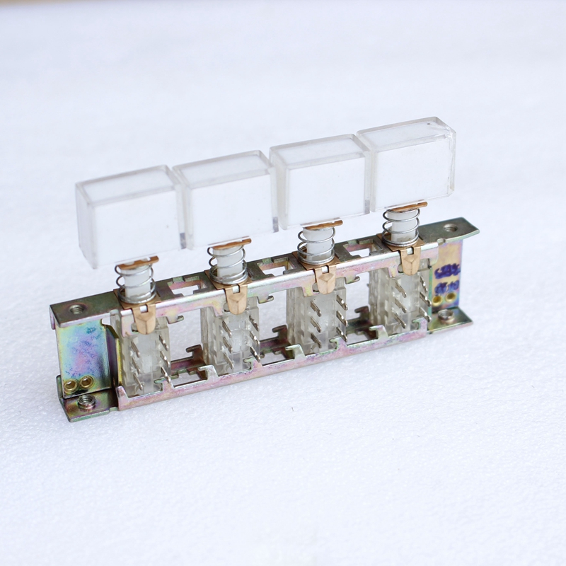 New 4 bits KZJ2 4Z2 silver plated foot small straight key switch button switch