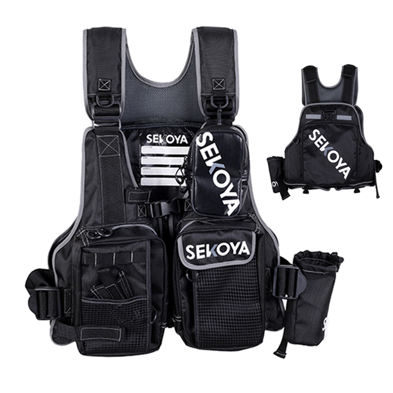 Multifunctional fishing professional life jacket large buoyancy sea fishing suit Luya vest lightweight rock fishing boat vest new