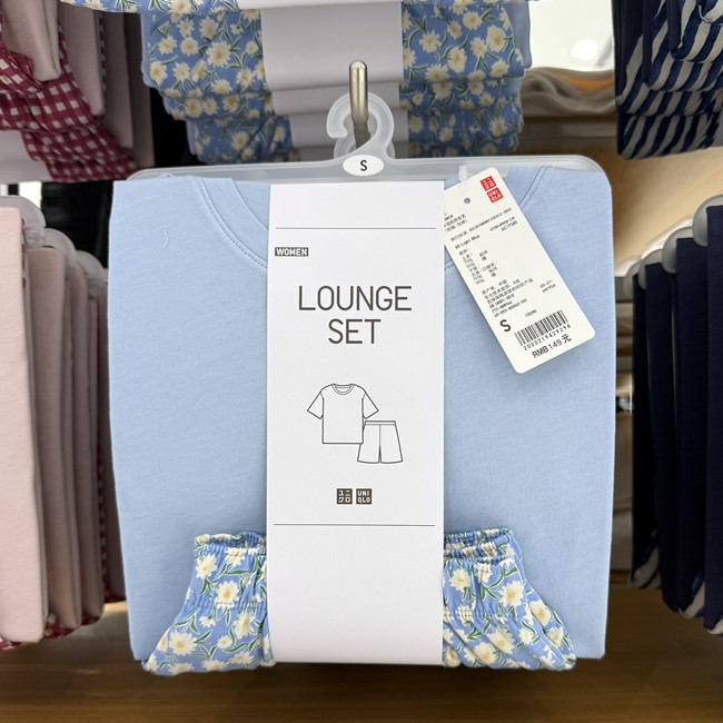 Uniqlo Women's Loungewear Set/Short-Sleeved Shorts Pajamas 26 Spring and Summer New Style 488966