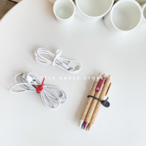 Little-House of the House of the Litter) Elastic to contain small ties-Silicone Wire Winder Food Bag Bunches Strap