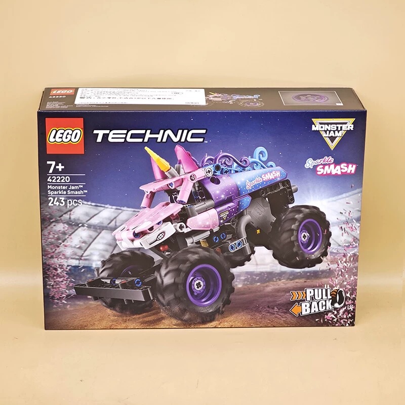Lego Technic 42220 Monster Truck Sparkle Smash Pull-Back Car Children's Building Block Toy