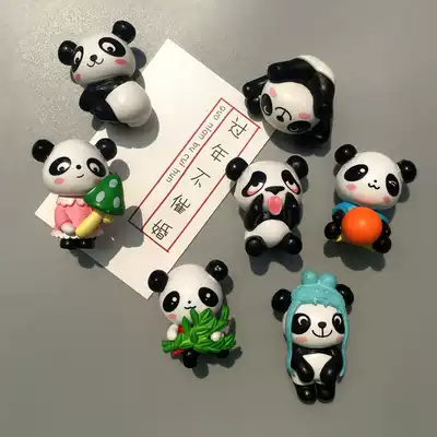 Cartoon cute resin creative Sichuan Chengdu roll souvenir magnetic photo sticker panda refrigerator magnet